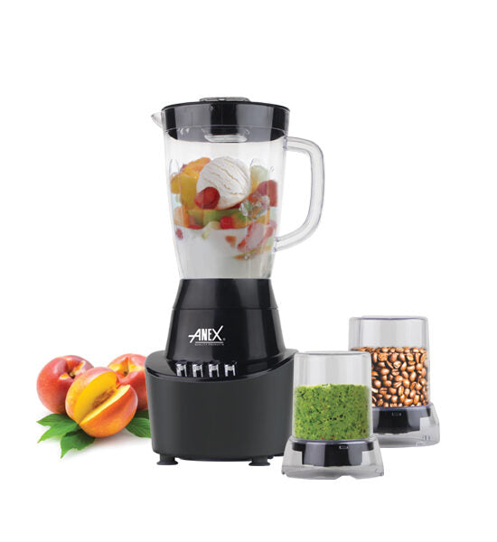 Anex Blender Grinder 3-in-1 AG-6044 - Multi-Function Kitchen Appliance with 350W Power and Stainless Steel Blades