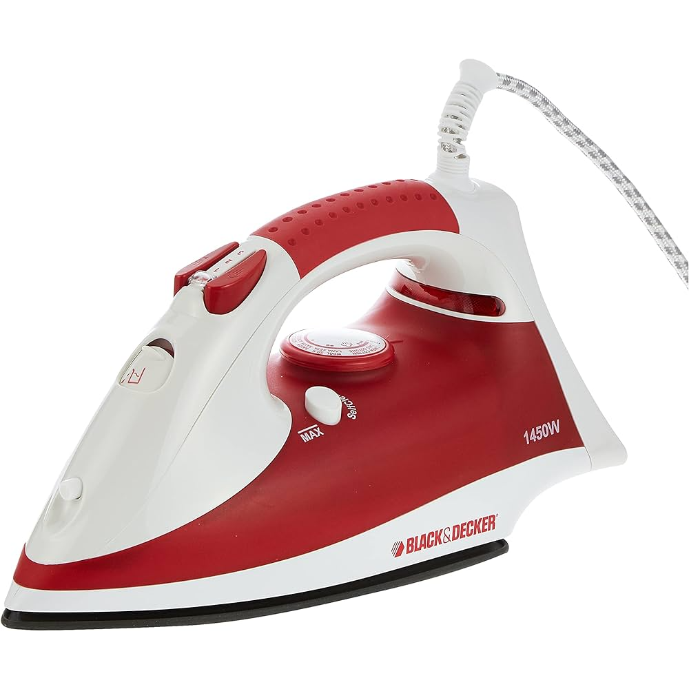 Black & Decker Steam Iron X-750 - Variable Steam, Non-Stick Soleplate, 1600W Power