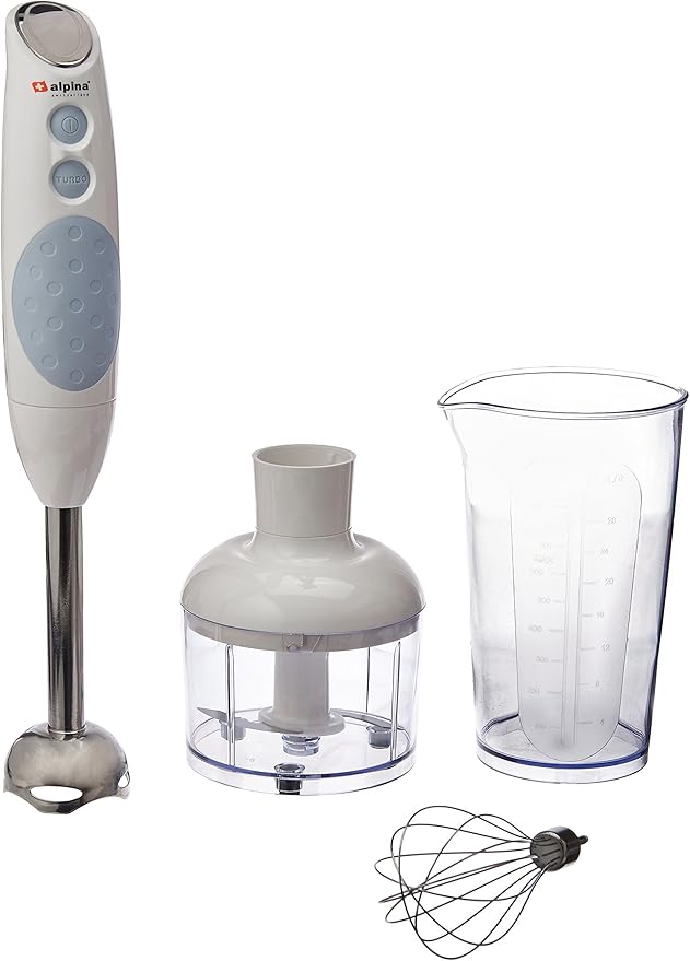 Alpina SF-1005 3-in-1 Hand Blender 700W - Includes Chopper & Beater