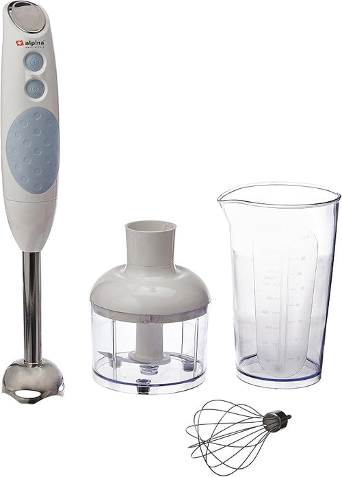 Alpina SF-1005 3-in-1 Hand Blender 700W - Includes Chopper & Beater
