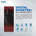 Haier Refrigerator HRF-336IDR red (inverter glass door with turbo fan)