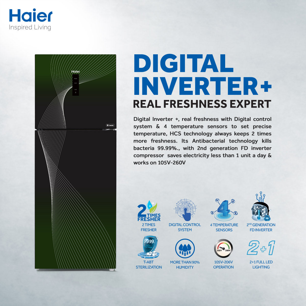 Haier Refrigerator Digital Inverter HRF-306IF