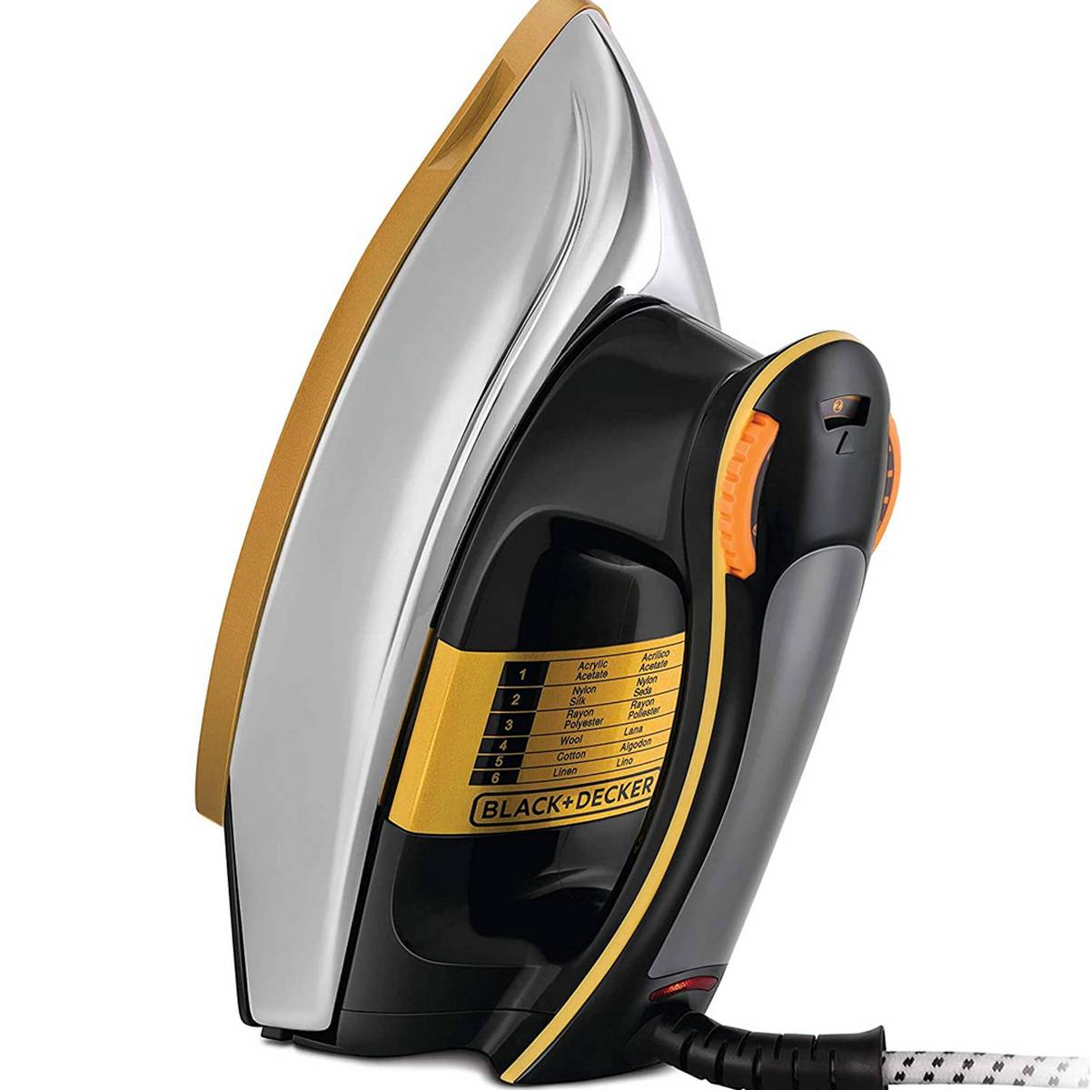 Black & Decker Iron F550 Heavy Weight - Durable, Non-Stick Soleplate, 1200W Power