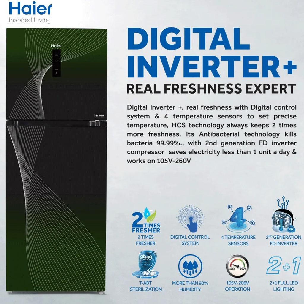 Haier HRF-458 IFGA/IFRA/IFPA Digital Inverter Refrigerator | (16CFT) (GREEN, RED, PURPLE)