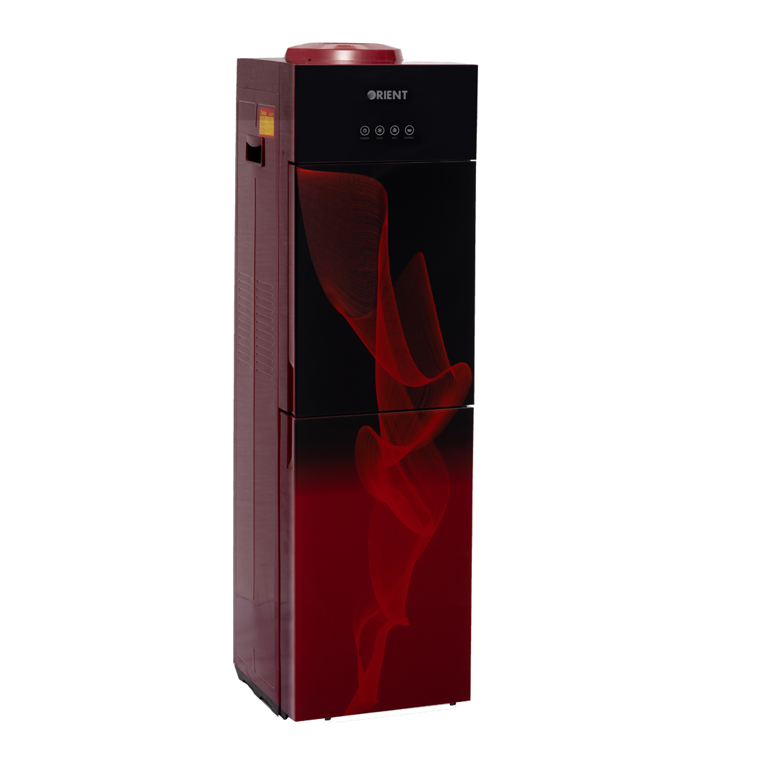 Orient Crystal 3 Water Dispenser – Hot & Cold, Smoke Red
