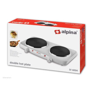 Alpina SF-6004 Double Hot Plate - 1500W Portable Electric Burner for Home & Office Cooking