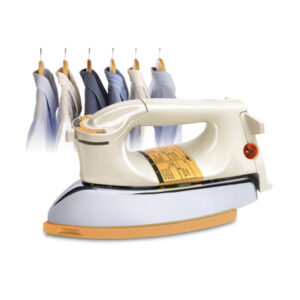 Anex AG-2079B Heavy Dry Iron 1000W - Gold/Gray, Durable Non-Stick Soleplate
