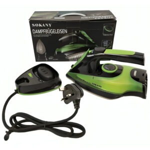 Sokany Steam Iron SK-2085 Green – Powerful, Fast-Heating, and Ergonomic for Effortless Ironing