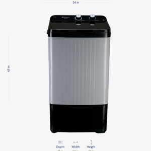 Dawlance DW-9100 Washer – 10kg, Glass Lid, Semi-Automatic (Black Grey)