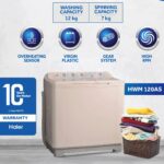Haier Washing Machine | Model HWM- 120-AS | Capacity 12 KG Jumbo Size | Semi Automatic Washing Machine